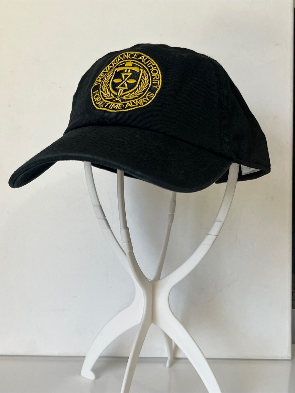 Loki Time Variance Authority Crest Embroidered Black Cotton Twill Hat